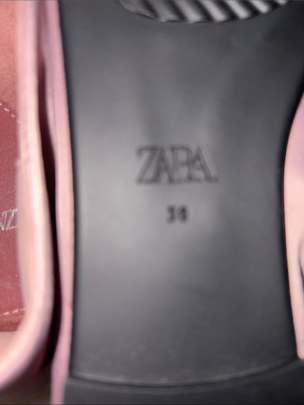 ZARA Satin Ballet Flats in Dusty Mauve - Picture 6 of 6